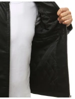 Pánská kožená bunda černá FashionStreet TX3463
