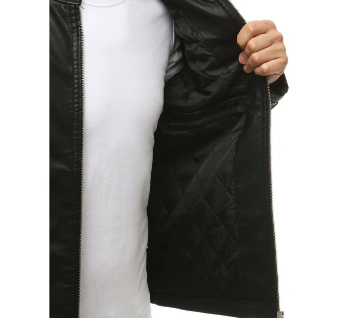 Pánská kožená bunda černá FashionStreet TX3463