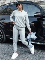 MILIAN dámská tepláková souprava světle šedá FashionStreet AY1103