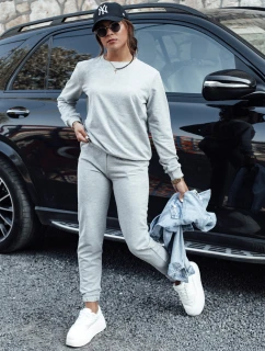 MILIAN dámská tepláková souprava světle šedá FashionStreet AY1103