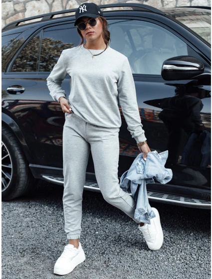 MILIAN dámská tepláková souprava světle šedá FashionStreet AY1103
