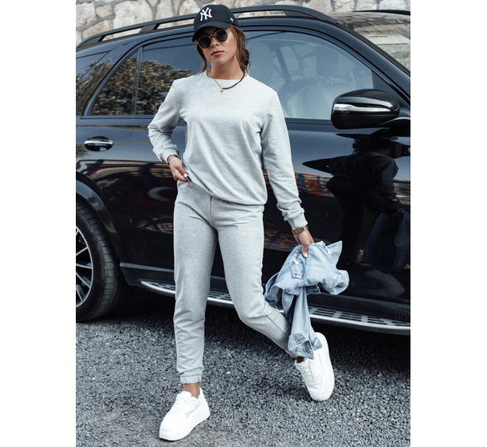 MILIAN dámská tepláková souprava světle šedá FashionStreet AY1103