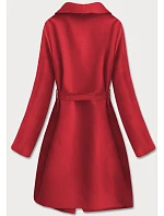 Dámský minimalistický kabát červený (747ART)