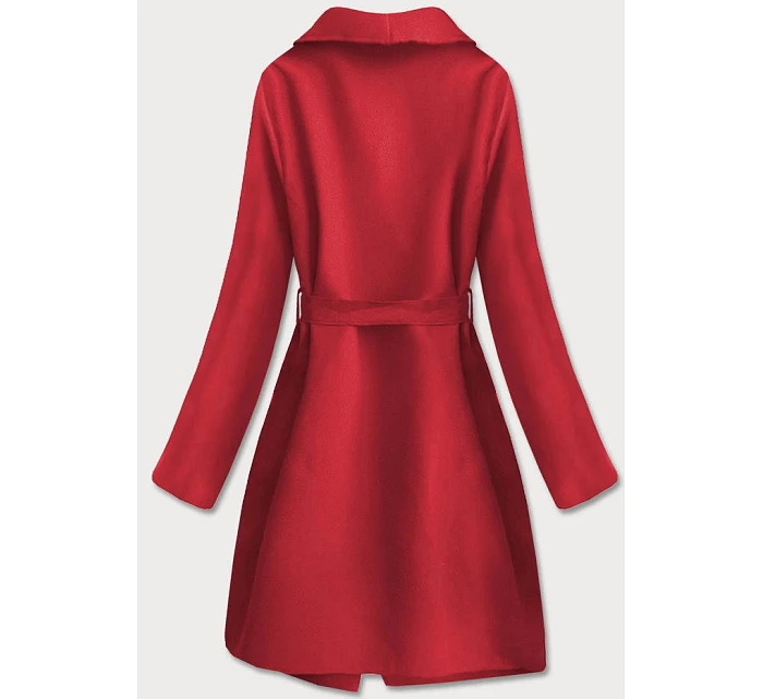 Dámský minimalistický kabát červený (747ART)