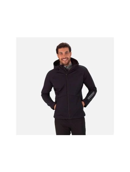 Kurtka ROSSIGNOL Softshell Hoodie Jkt czarny pánské Kurtka ROSSIGNOL Softshell Hoodie Jkt czarny pánské