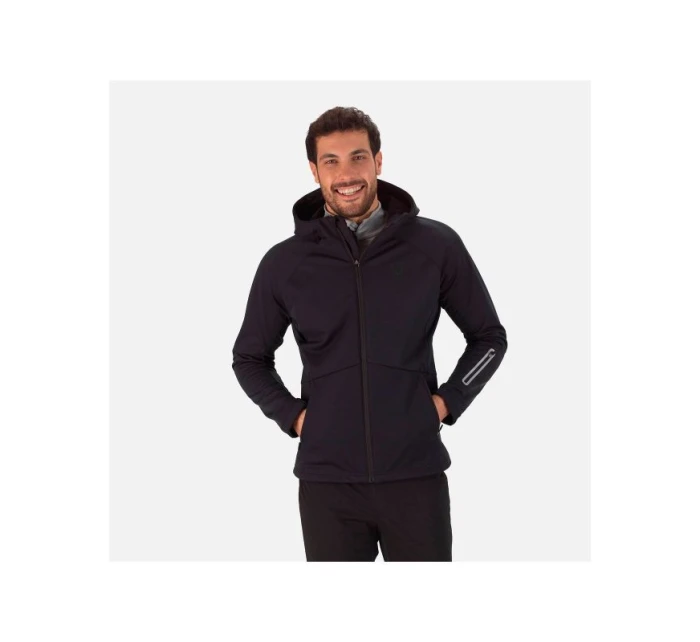 Kurtka ROSSIGNOL Softshell Hoodie Jkt czarny pánské Kurtka ROSSIGNOL Softshell Hoodie Jkt czarny pánské