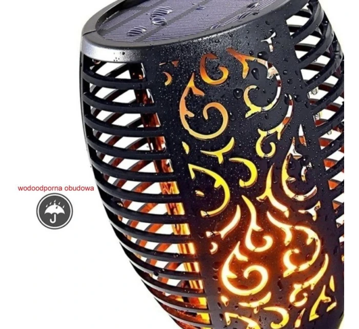 SOLÁRNÍ SVÍTILNA TANČÍCÍ PLAMENY 12X12X78CM 36 LED XXXL SOLÁRNÍ SVÍTILNA TANČÍCÍ PLAMENY 12X12X78CM 36 LED XXXL