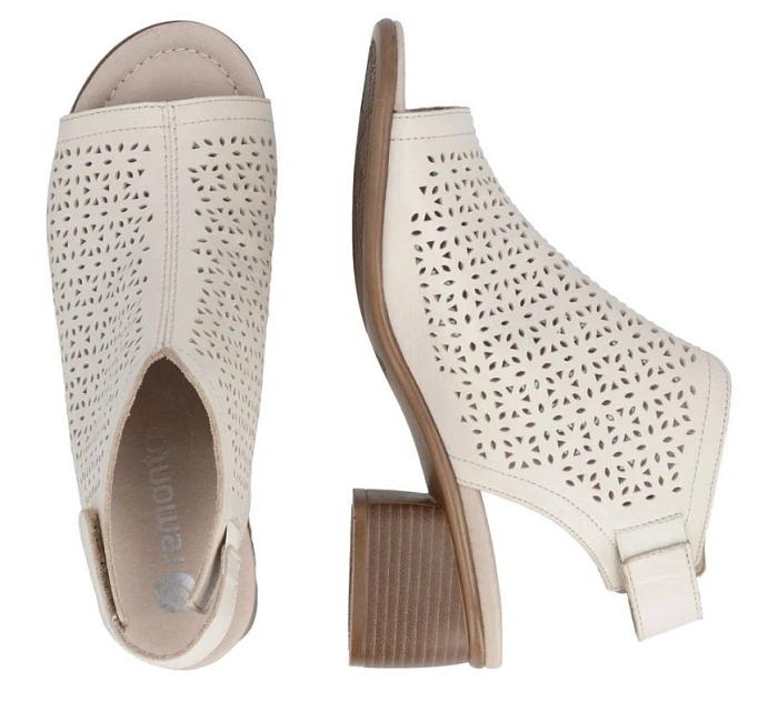 Remonte béžové Remonte dámské kožené sandály Rieker R8777-60