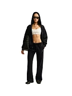 Dámské kalhoty Studio Fleece Medium černé, 001 model 22323626 - NIKE
