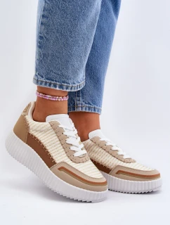 Dámské tenisky na platformě béžové Redala