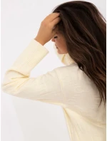 Sweter AT SW jasny żółty model 20459079 - FPrice Sweter AT SW jasny żółty model 20459079 - FPrice