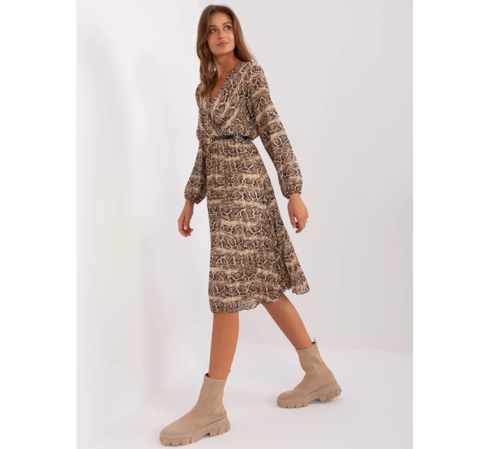 Šaty DHJ SK 10536N 5.03P černá a béžová