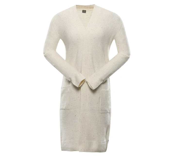 Dlouhý dámský svetr nax NAX HOXA creme Dlouhý dámský svetr nax NAX HOXA creme