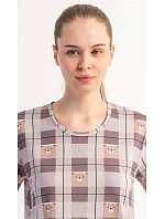 Dámské domácí šaty s krátkým rukávem model 22405578 - Vienetta Dámské domácí šaty s krátkým rukávem model 22405578 - Vienetta