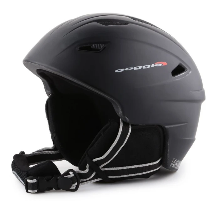 Lyžařská helma s brýlemi Black Matt S300-2