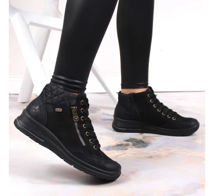 Nepromokavé kožené zateplené boty Rieker W RKR567 Nepromokavé kožené zateplené boty Rieker W RKR567