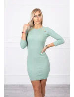 Šaty s ozdobnými knoflíky tmavě mátové Šaty s ozdobnými knoflíky tmavě mátové