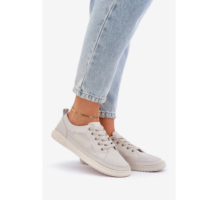 Dámské Kožené Tenisky Šedé Cloesa Dámské Kožené Tenisky Šedé Cloesa