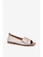 Kožené Elegantní Baletky S   Zlatý model 21692931 - Zazoo