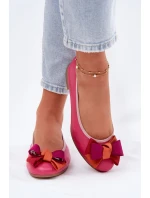 Kožené Baletky S Mašlí model 21695039 Fuchsie - Maciejka