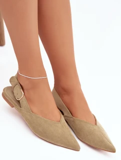 Dámské baleríny s přeskou Zelené Tanelia
