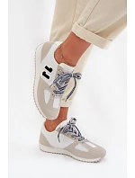 Dámské Tenisky S Dekorativním Šněrováním Šedé Henira