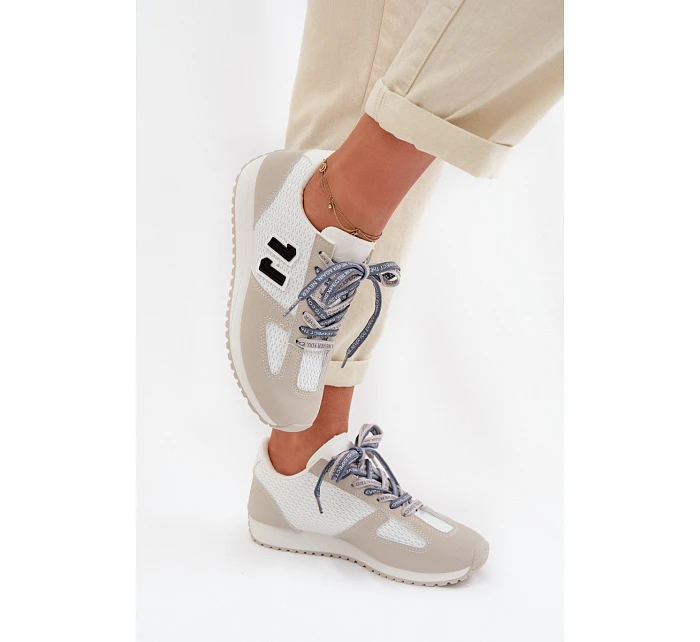 Dámské Tenisky S Dekorativním Šněrováním Šedé Henira