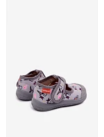 Dětské pantofle Milami elastické na suchý zip jednorožec šedé Ambette Dětské pantofle Milami elastické na suchý zip jednorožec šedé Ambette