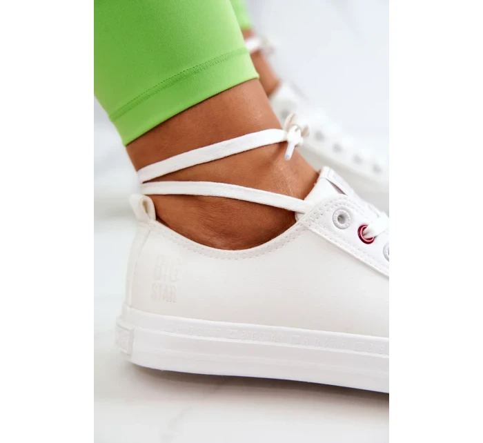 Low Leather Trainers Big Star JJ274007 White Low Leather Trainers Big Star JJ274007 White