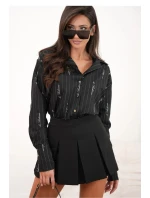 Dámská košile s dlouhým rukávem Maddie černá - LaBalancia