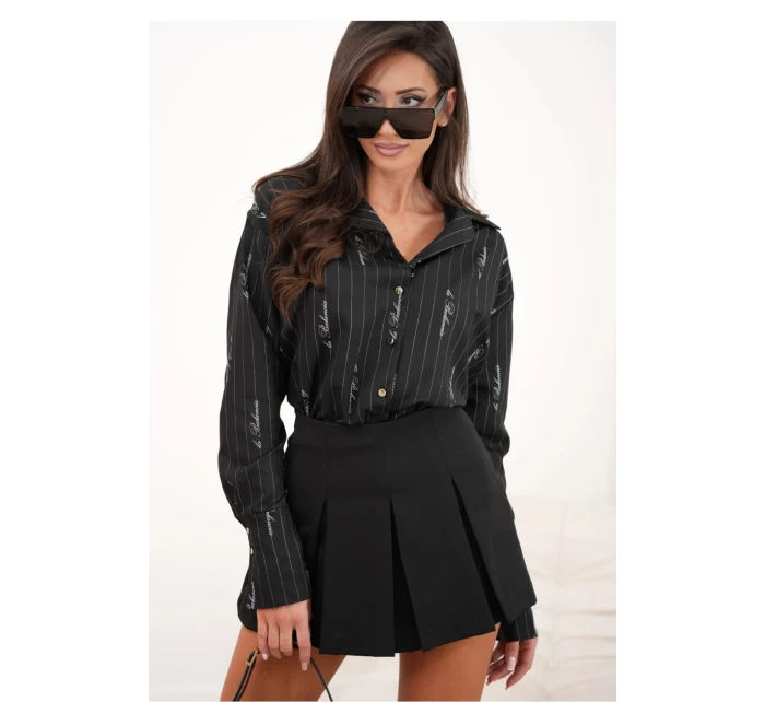 Dámská košile s dlouhým rukávem Maddie černá - LaBalancia