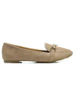 Skvělé hnědé baleríny se zlatým řetízkem