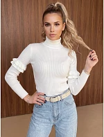 Dámský svetr BUFALO ecru FashionStreet MY1415 Dámský svetr BUFALO ecru FashionStreet MY1415
