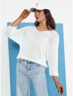 Dámský prolamovaný svetr ecru Dstreet model 21976228 - FashionStreet Dámský prolamovaný svetr ecru Dstreet model 21976228 - FashionStreet