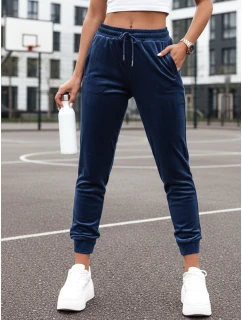 Dámské velurové modré tepláky FashionStreet UY2836