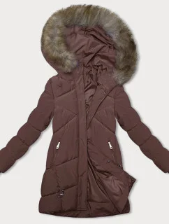 Hnědá zimní bunda s kapucí model 21246115 - LHD