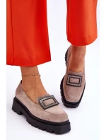 Pohodlné semišové mokasíny béžové model 21613237 - Boto