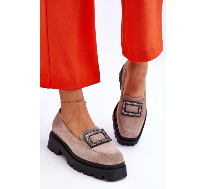 Pohodlné semišové mokasíny béžové model 21613237 - Boto