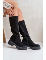 Kozačky Kolena Zateplené Černé model 21677179 - Zazoo