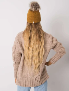 Dámská čepice 69 tmavě žlutá