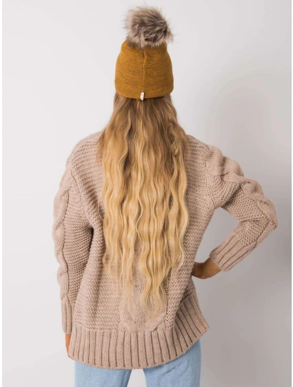 Dámská čepice 69 tmavě žlutá