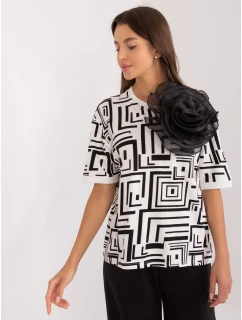 Dámská halenka LK BZ model 21822093 Ecru s černou - FPrice