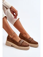 Dámské semišové mokasíny Zazoo 3429/W hnědé - Zazoo