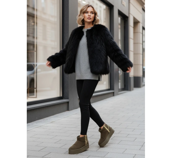 Dámské semišové zelené sněhule FashionStreet ZY1295