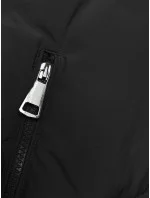 Černá zimní bunda s kapucí (LHD-23015)