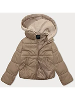 Dámská krátká zimní bunda s kapucí J Style tmavě béžová (16M9187-158) Dámská krátká zimní bunda s kapucí J Style tmavě béžová (16M9187-158)