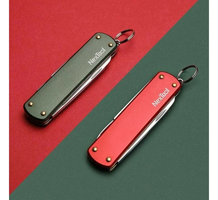 Mini kapesní nůž model 21746618 4 v 1 červený - NexTool