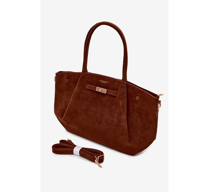 Shopper kabelka z imitace semiše Camel model 22111604 - Flora&Co