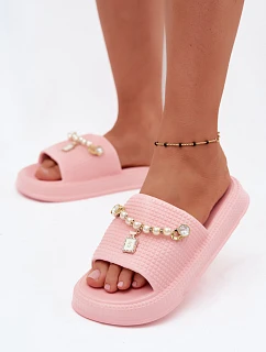 Dámské pěnové sandály s ozdobou Růžové model 22275192 - Boto