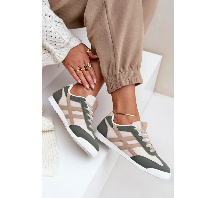 Nízké tenisky trampky dámské béžovo-zelené Eezore Nízké tenisky trampky dámské béžovo-zelené Eezore